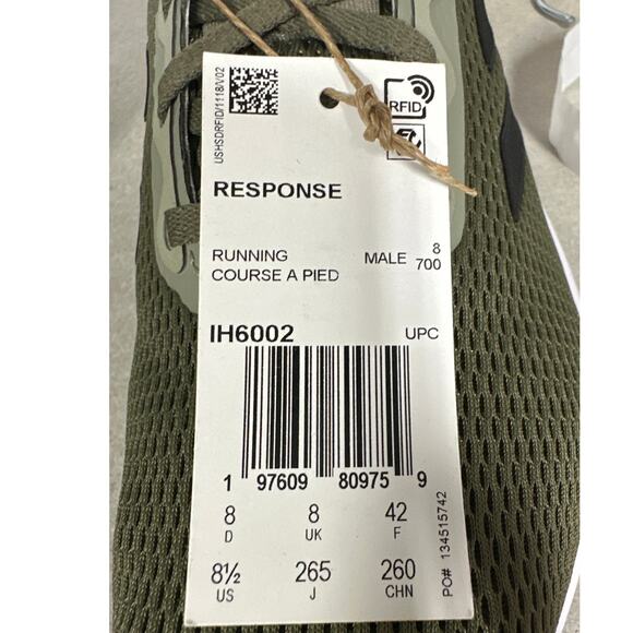 adidas Response Olive Strata IH6002 Sneakers Mens Size 8.5 New